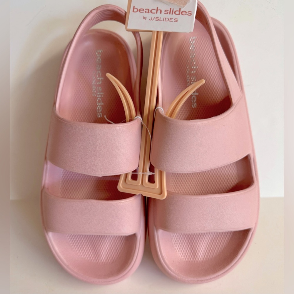 NWT Beach Slides by J/SLIDES-Pink Eva Sporty slip on sandal.Size 10